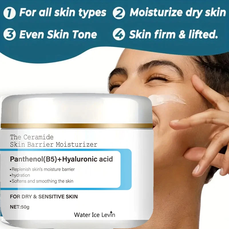 Ceramide Barrier Moisturizer Panthenol Hyaluronic Acid.