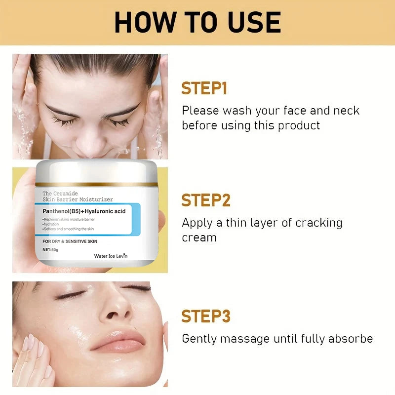 Ceramide Barrier Moisturizer Panthenol Hyaluronic Acid.