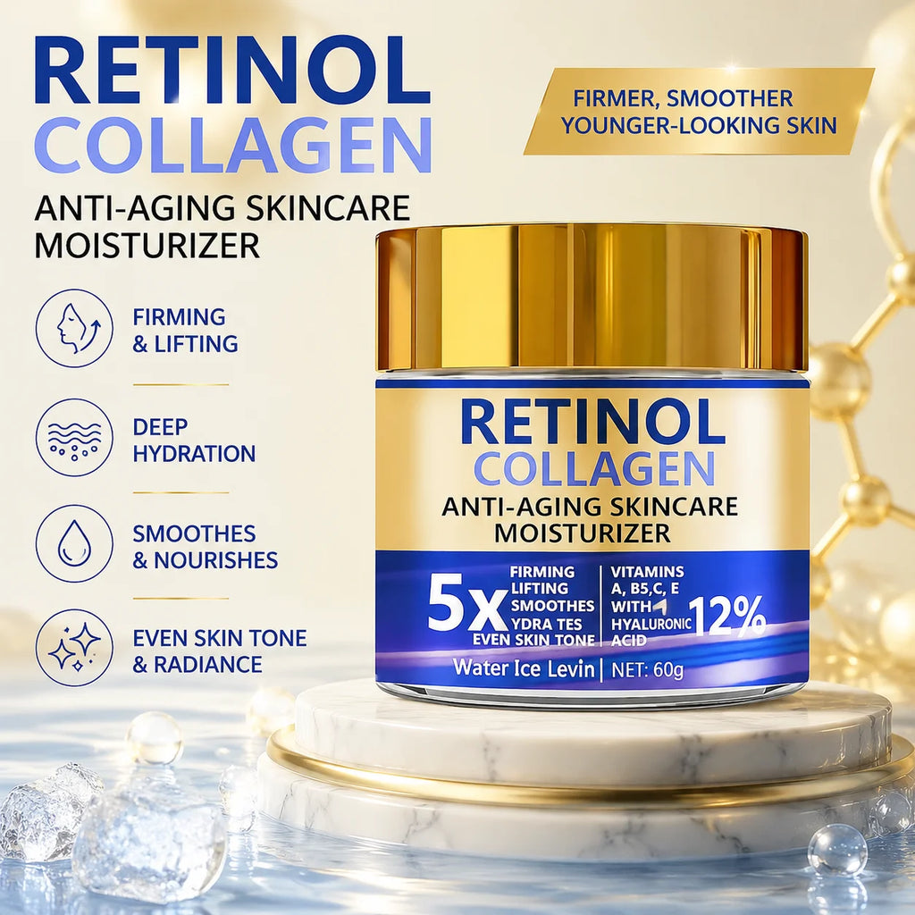 Retinol Collagen Face Cream Anti  Wrinkle Lifting Firming Facial Moisturizer with Hyaluronic Acid Skin Care Cream
