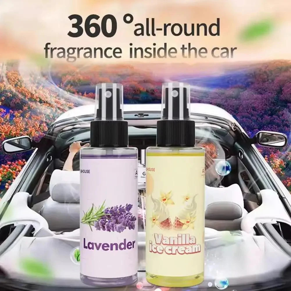 Car Air Freshener Spray Car Fragrance Long-Lasting Light Strawberry Cake Scent Fresh Perfume Car Interior Deodorant Spray