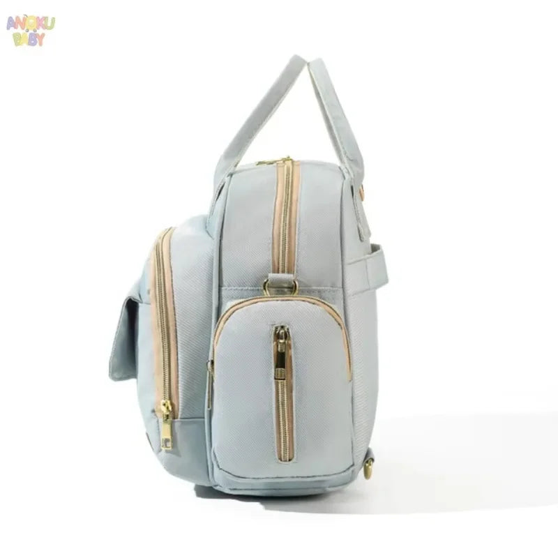 3-in-1 Baby Diaper Bag Backpack Large Capacity Maternity Bag Waterproof Mommy Bag Travel Baby Backpack with Insulated Pockets