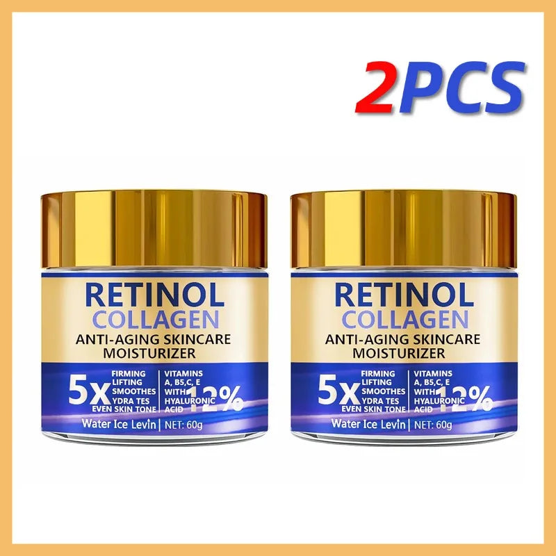 Retinol Collagen Face Cream Anti  Wrinkle Lifting Firming Facial Moisturizer with Hyaluronic Acid Skin Care Cream