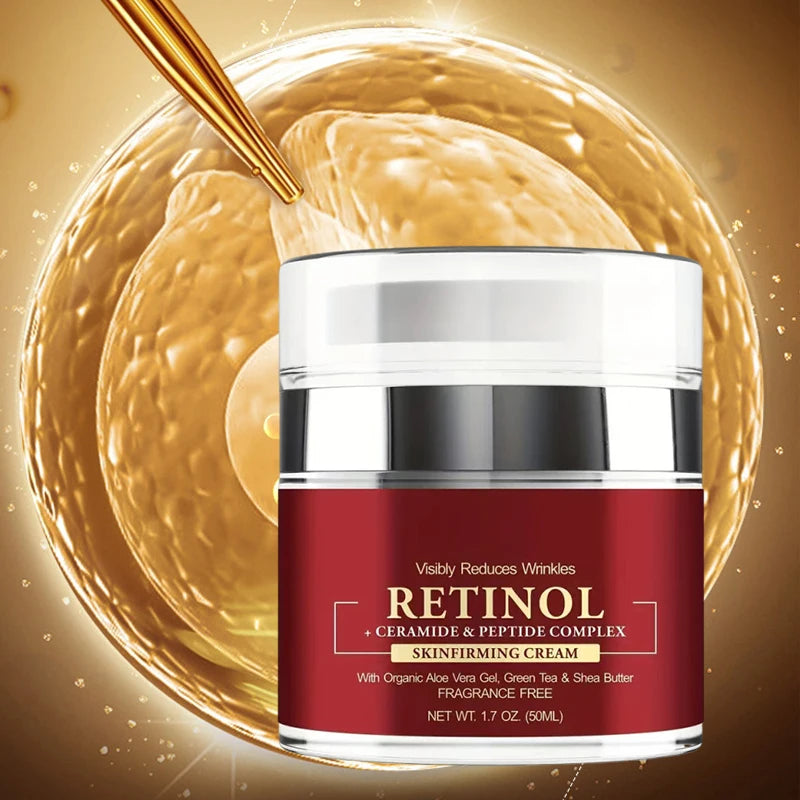 Instant Retinol Cream Face Moisturizer Collagen Firming Lifting Fade Fine Lines Smoother Korea Repair Skin Care