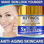 Facial Lotion Face Moisturizer Retinol & Collagen Cream For Women Men Moisturizing Nourishing Day & Night Skincare Serum