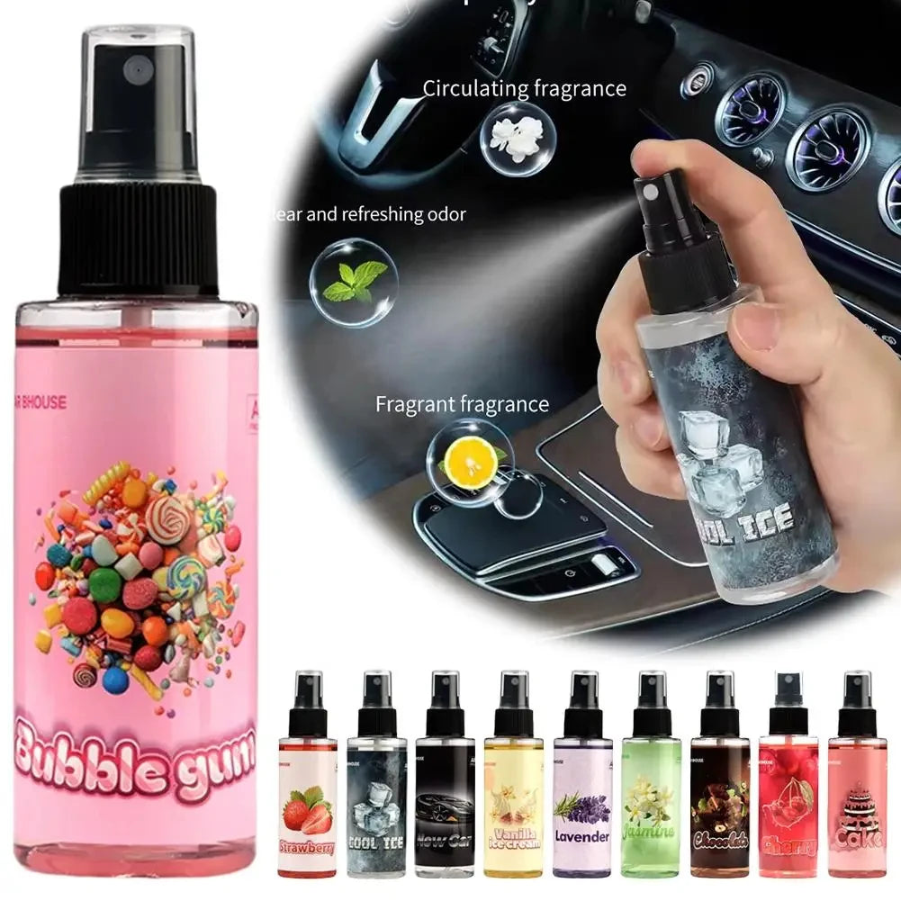 Car Air Freshener Spray Car Fragrance Long-Lasting Light Strawberry Cake Scent Fresh Perfume Car Interior Deodorant Spray