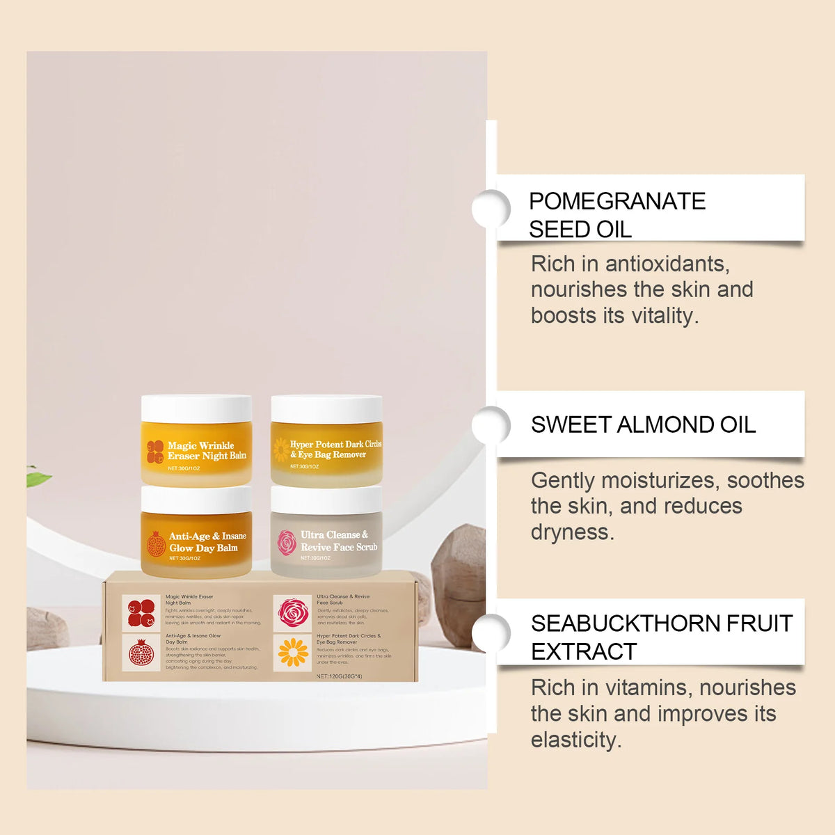 Day Night Skincare Set Moisturizing Repair Skin Barrier Brightening Facial Skins Multi Functional Skincare - princesszohal