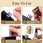 5 5ml Refillable Perfume Bottles, Mini Perfume Spray Bottles, Refillable Perfume Spray Scent Pump Boxes, Portable Empty Perfume Spray Bottles Suitable for Women and Men for Travel