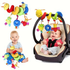 0-6Months Colorful Label Bed for Infants and Baby, Hanging Baby Comfort Toys Around the Bed, Car Safety Seat  Early Learning Toy