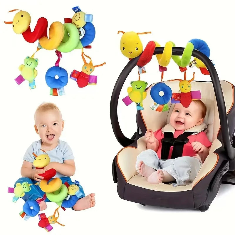 0-6Months Colorful Label Bed for Infants and Baby, Hanging Baby Comfort Toys Around the Bed, Car Safety Seat  Early Learning Toy