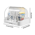 Baby Bottle Drying Rack with Removable Drip Tray Dustproof Bottle Storage Box with Lid Countertop Drying Rack for Toddler Bottle