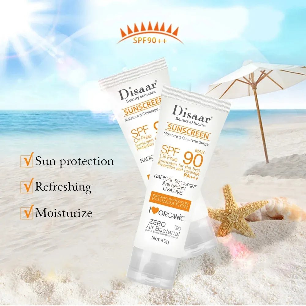 Facial Body Sunscreen Waterproof SPF 90+UV Sun Cream Sunblock Skin Protective Cream Anti Sun Facial - princesszohal