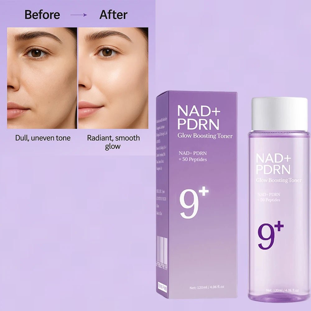 NAD+PDRN Glow Boosting Toner, Firming, Hydrating, Elasticity, Fade Fine Lines, Skincare Moisturizing Essence for Dry Skin, 120ML - princesszohal