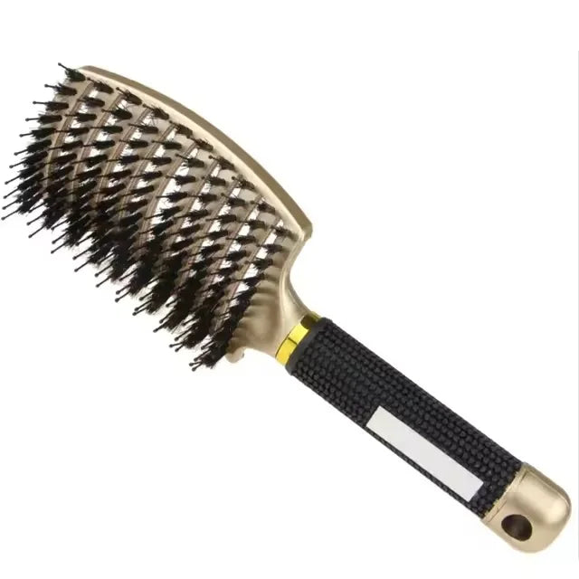Hair Brush Scalp Massage Comb Hairbrush Boar Bristle Nylon Women Wet Curly Detangle Hair Brush Salon Hairdressing Styling Tool