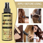 Hair heat protection spray, long-lasting protection up to 450 degrees, deeply moisturizes hair, making it soft and smooth.
