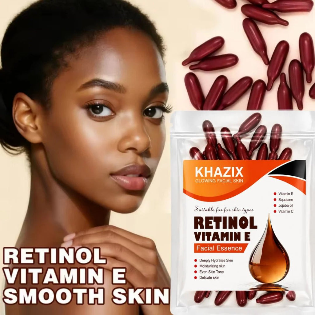 Capsules Pack Retinol Vitamin E Deep Moisturizing Capsule Essence, Hydrates, Firms, and Smooths Skin, - princesszohal