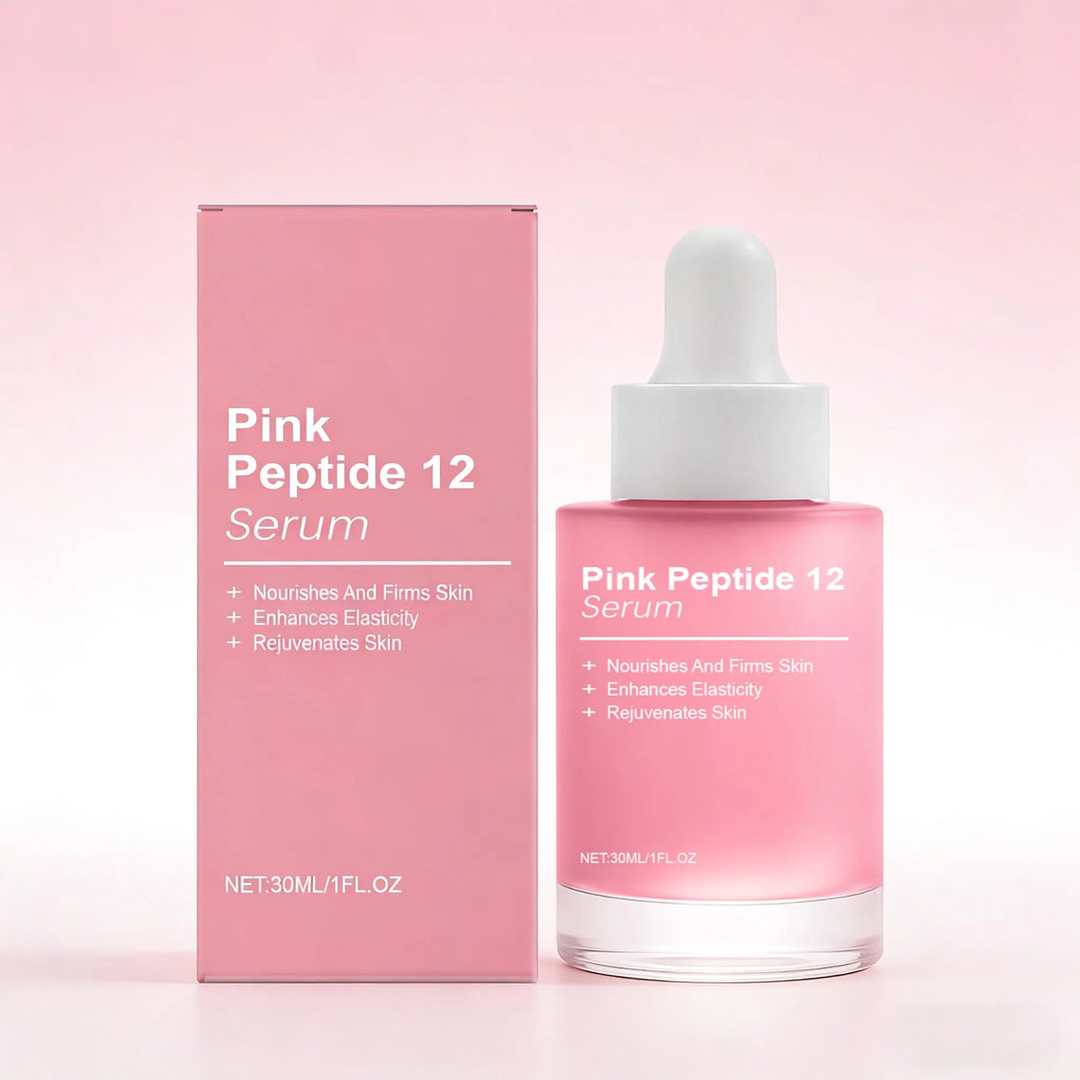 Pink Peptide 12 Facial Serum Niacinamide Hydration Firm-Looking Skin Uneven Tone Care Glass Skin Korean - princesszohal