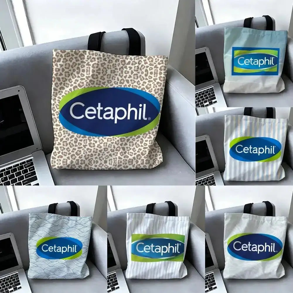 C-Cetaphil Makeup Brand Storage Bags Handbag Women Casual Underarm Top Handle Bag Lady Shopping Travel Bags - princesszohal