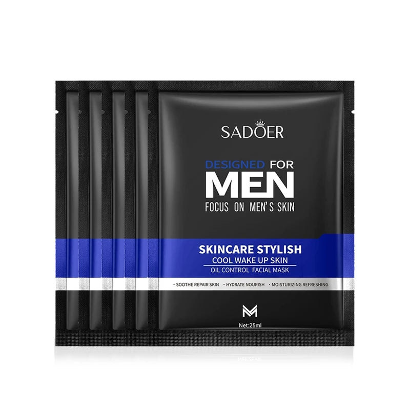 SADOER Men's Skin Care Sets Moisturizing Face Cream Facial Mask Lip Balm Sunscreen Facial Cleanser Eye Cream Men Skin Care Kit