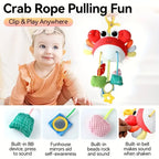 Baby Toys Crab Baby Bottle Bed Hanging Drawstring Music Rattles Teether Stroller Cheer Bedbell Pendant can be Nibbled Gift