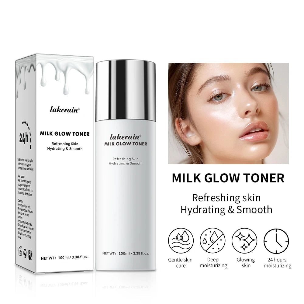 Milk Glow Toner Brightening Skin Powerfully Moisturizes Relieve Dry And Tired Skin Locks In Moisture Beauty Skin Care 100ML - princesszohal