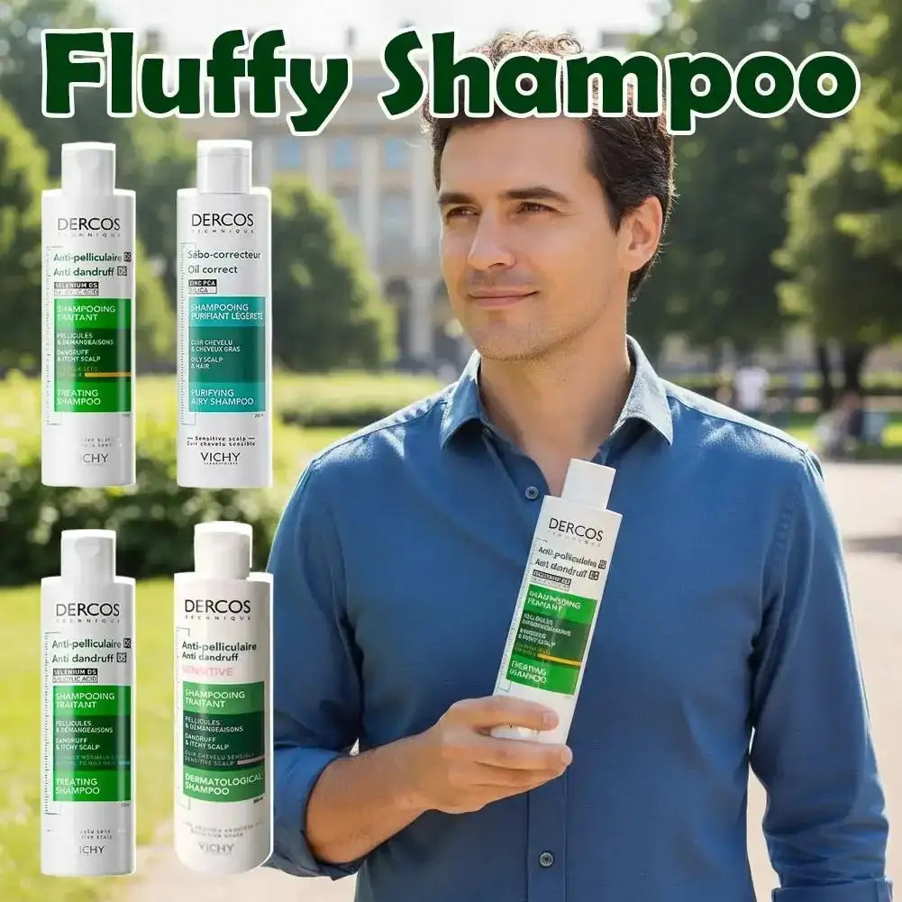 Vichy DERCOS Anti-dandruff Anti-itch Shampoo Refreshing Nourishing Fluffy Shampoo - princesszohal