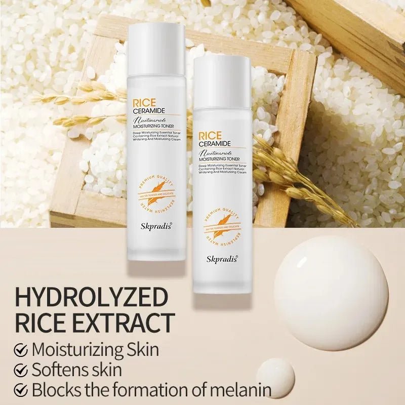Skpradis Rice Ceramide Niacinamide Toner Deep Hydrating Brightening Facial Toner Repair Skin - princesszohal