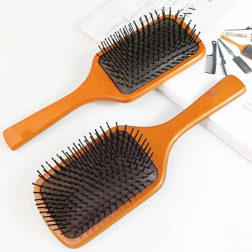 Wooden Airbag Massage Comb Scalp Care Female Curly Hair Household High-grade Anti-static Hair Loss Large Board Makeup Comb - princesszohal