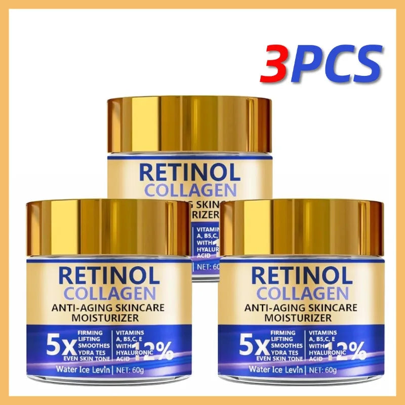 Retinol Collagen Face Cream Anti  Wrinkle Lifting Firming Facial Moisturizer with Hyaluronic Acid Skin Care Cream