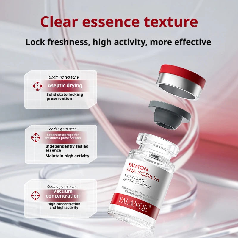 Salmon DNA Sodium Anti-wrinkle Serum Ampoule Fade Fine Lines Collagen Essence Facial Moisturizing Whitening Firming Skin Care