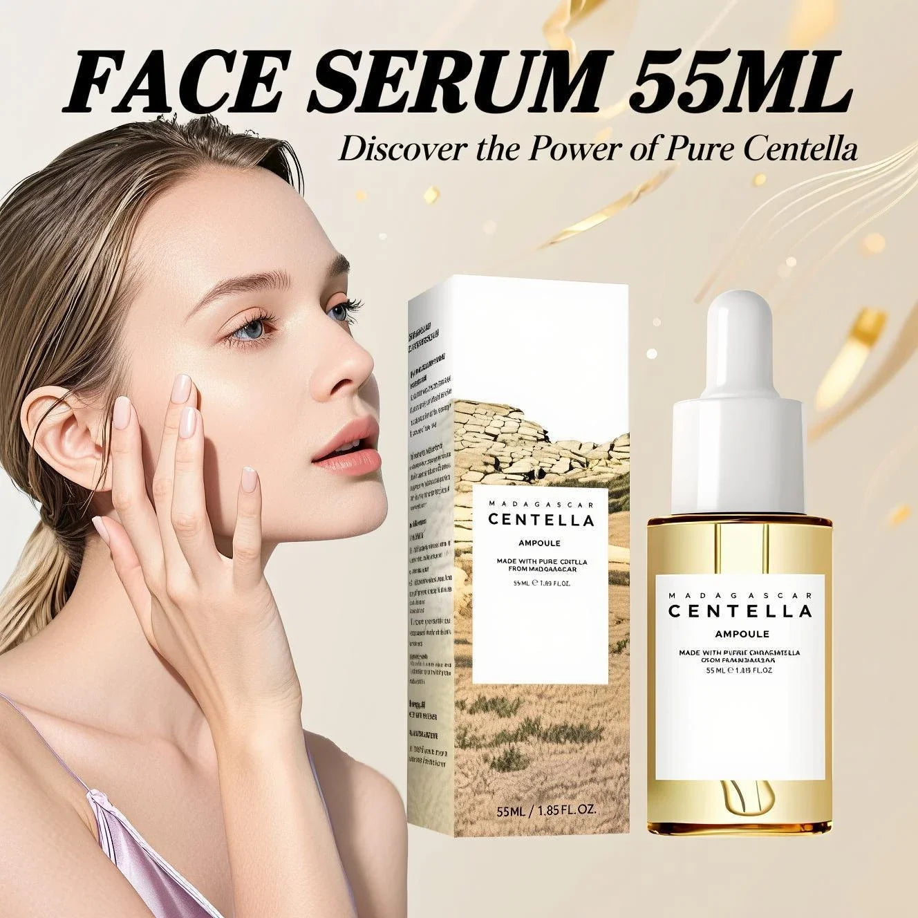 Sensitive Skin Comfort Serum 55ml - Madagascar Centella Formula Calms, Soothes & Deeply Moisturizes for Daily Skin Care Support.