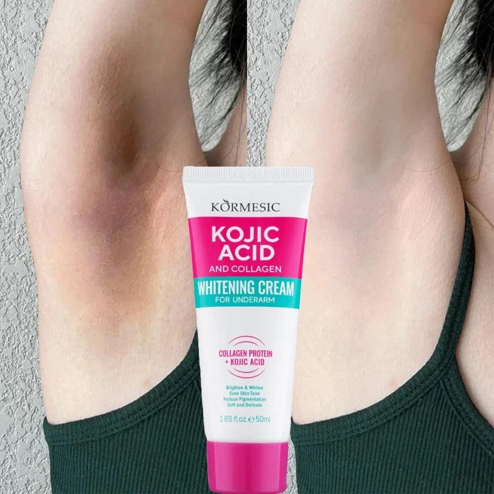 Collagen Underarm Whitening Cream for Dark Skin, Bleaching Underarm Intimate Area Skincare Products