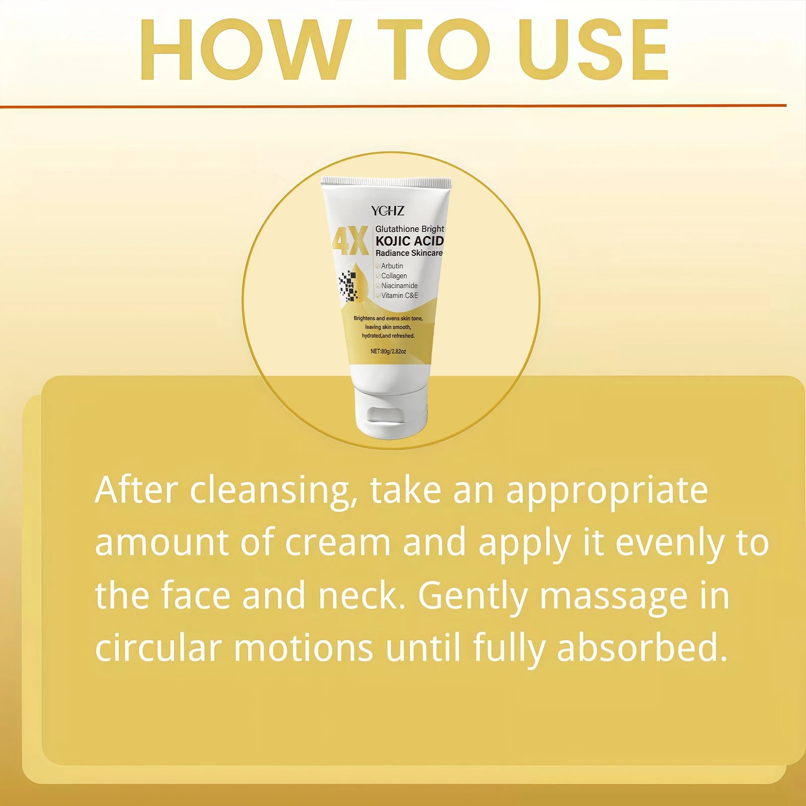 Kojic Acid Face Cream 80g, Evens Out Skin Tone, Eliminates Dark Spots and Dullness - Non-Greasy, Suitable for Both Men and Women - Whitening and Moisturizing Cream, for Day and Night Use