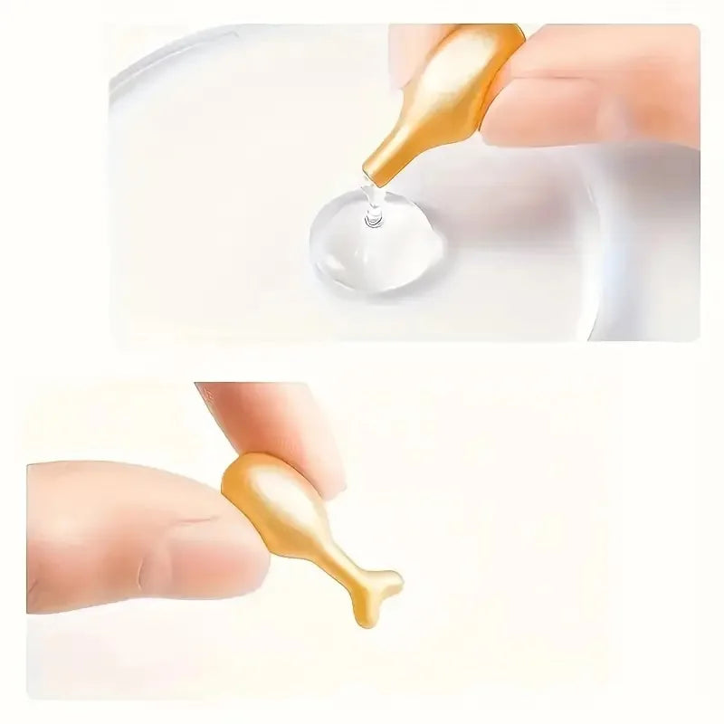 Golden Skin Care Essence Capsules, Glycerin, Retinol, Collagen Firming Skincare, Non-Sticky