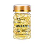 90 Capsules of Retinol + Collagen Facial Care Essence, Moisturizes and Firms the Skin, Makes the Face Look More Radiant and Younger, Allergy-Free Formula, Capsule Packaging, One Capsule at a Time, Convenient and Hygienic