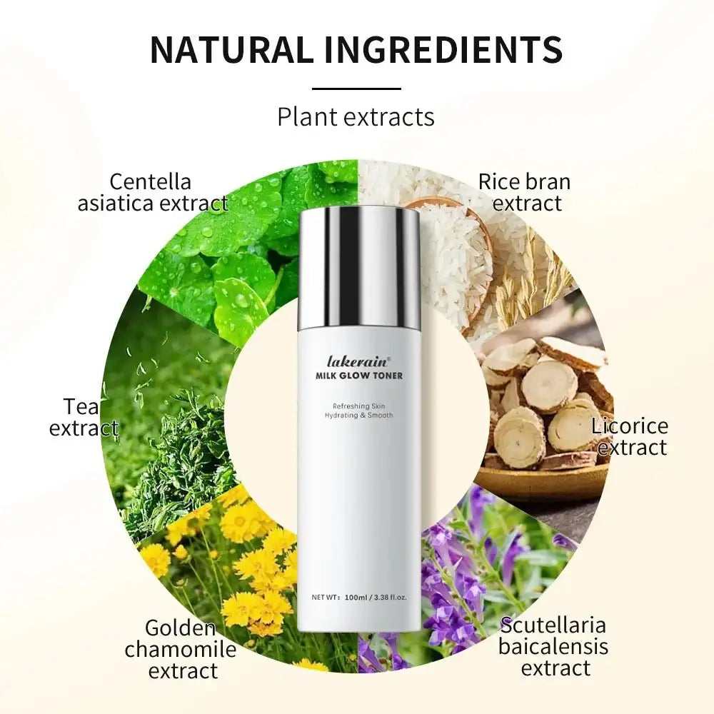 Milk Glow Toner Brightening Skin Powerfully Moisturizes Relieve Dry And Tired Skin Locks In Moisture Beauty Skin Care 100ML - princesszohal