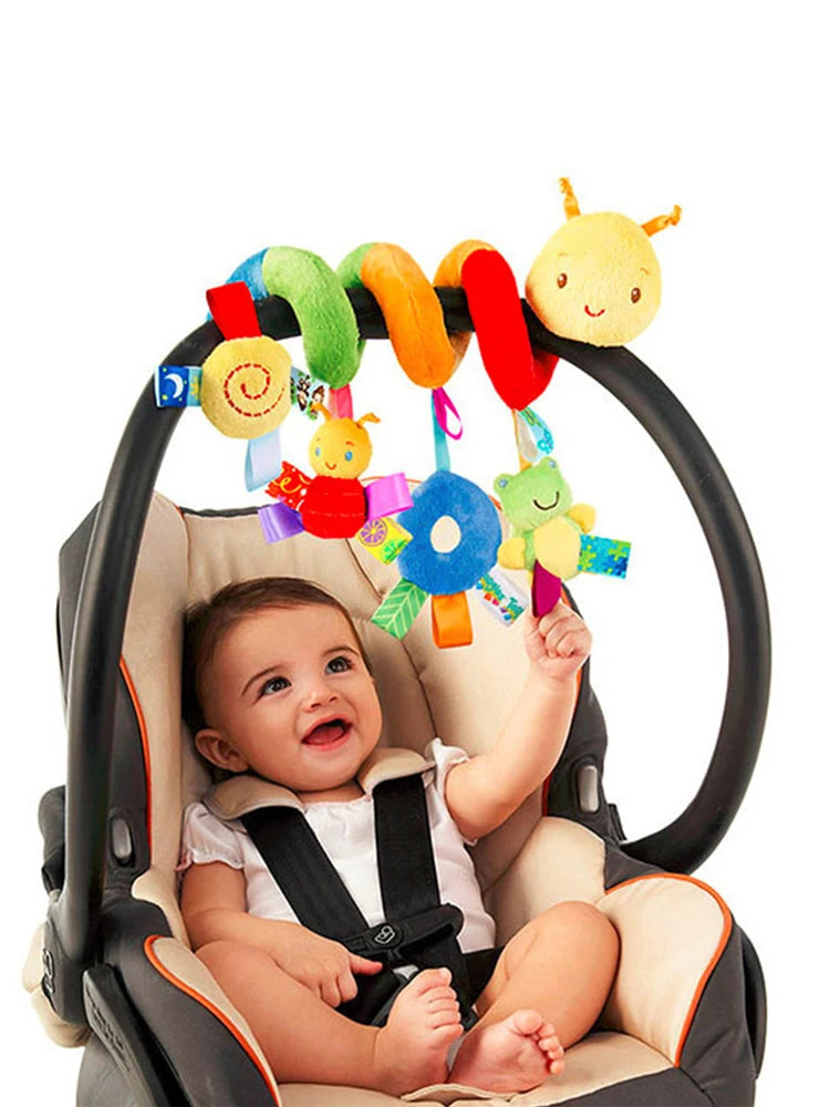 0-6Months Colorful Label Bed for Infants and Baby, Hanging Baby Comfort Toys Around the Bed, Car Safety Seat  Early Learning Toy