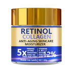 Retinol & Collagen Face Cream 60g, Anti-Aging Firming Moisturizer with Hyaluronic Acid, Fast Delivery