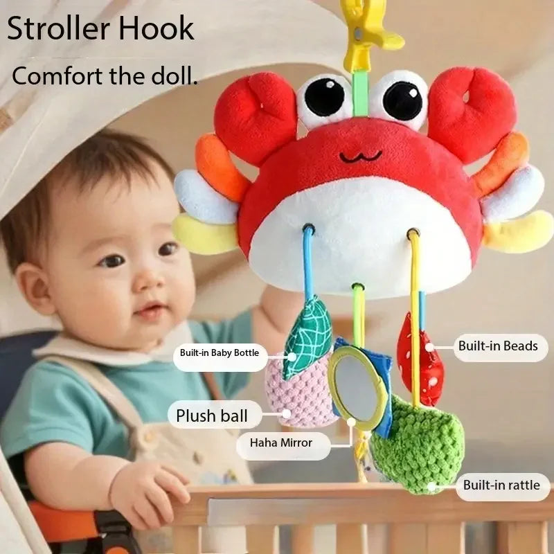 Baby Toys Crab Baby Bottle Bed Hanging Drawstring Music Rattles Teether Stroller Cheer Bedbell Pendant can be Nibbled Gift