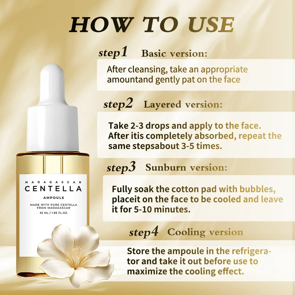 Sensitive Skin Comfort Serum 55ml - Madagascar Centella Formula Calms, Soothes & Deeply Moisturizes for Daily Skin Care Support.