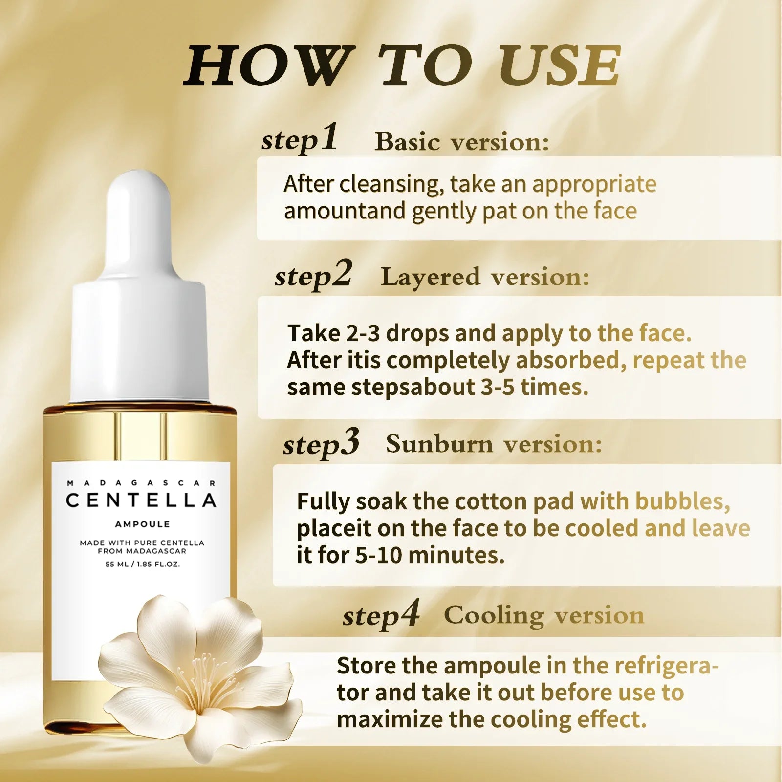 Sensitive Skin Comfort Serum 55ml - Madagascar Centella Formula Calms, Soothes & Deeply Moisturizes for Daily Skin Care Support.