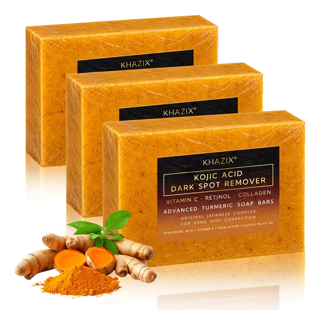 Turmeric Kojic Acid Face & Body Soap, Gentle Cleansing with Shea Butter, Retinol and Vitamin E