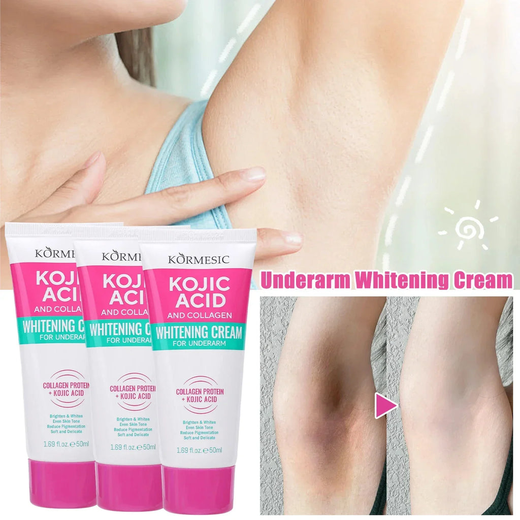 Collagen Underarm Whitening Cream for Dark Skin, Bleaching Underarm Intimate Area Skincare Products