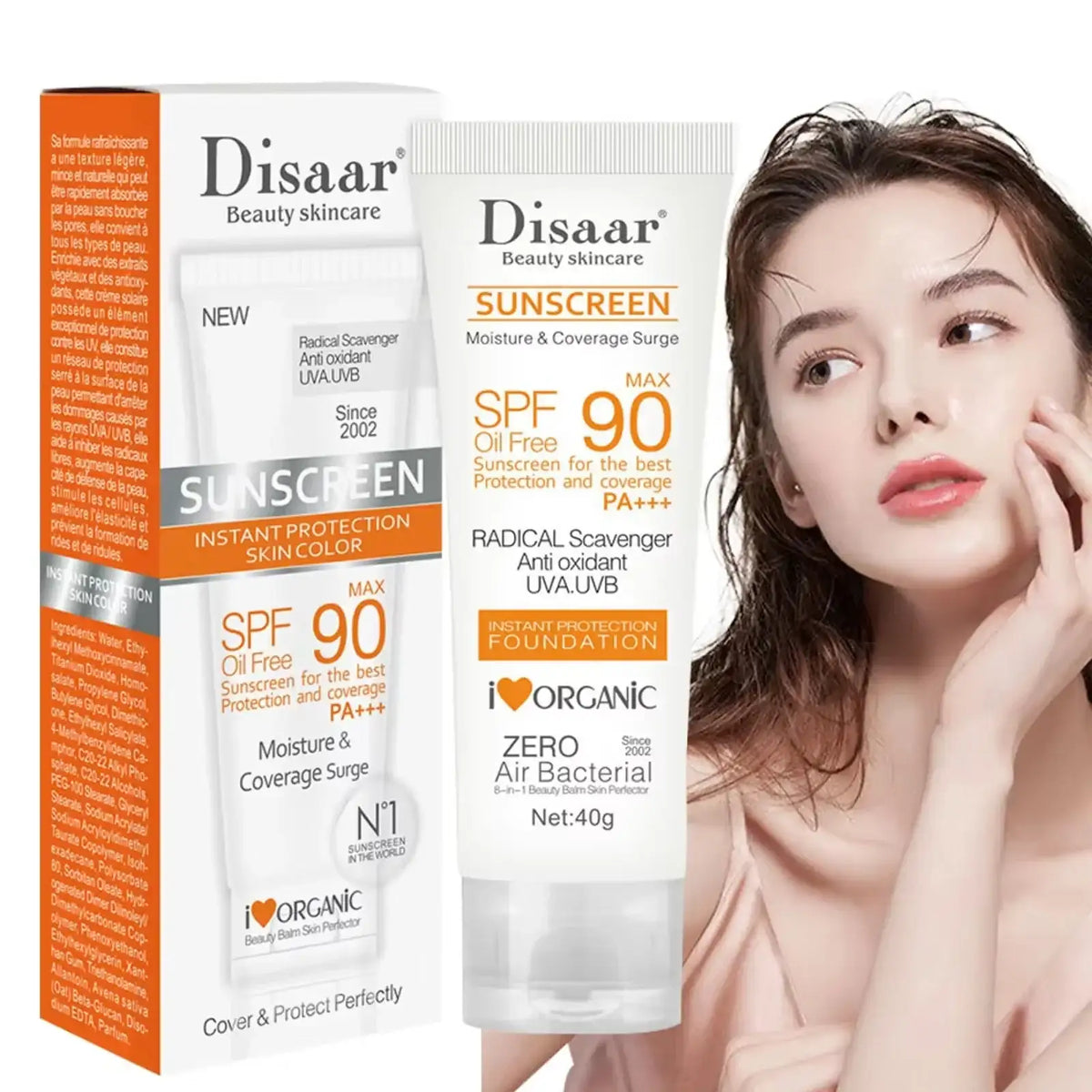 Facial Body Sunscreen Waterproof SPF 90+UV Sun Cream Sunblock Skin Protective Cream Anti Sun Facial - princesszohal