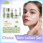 Korean Skincare Set Shrink Pores Fade Fine Lines Face Serum Remove Dark Circles Firming Eye Cream Facial  - princesszohal