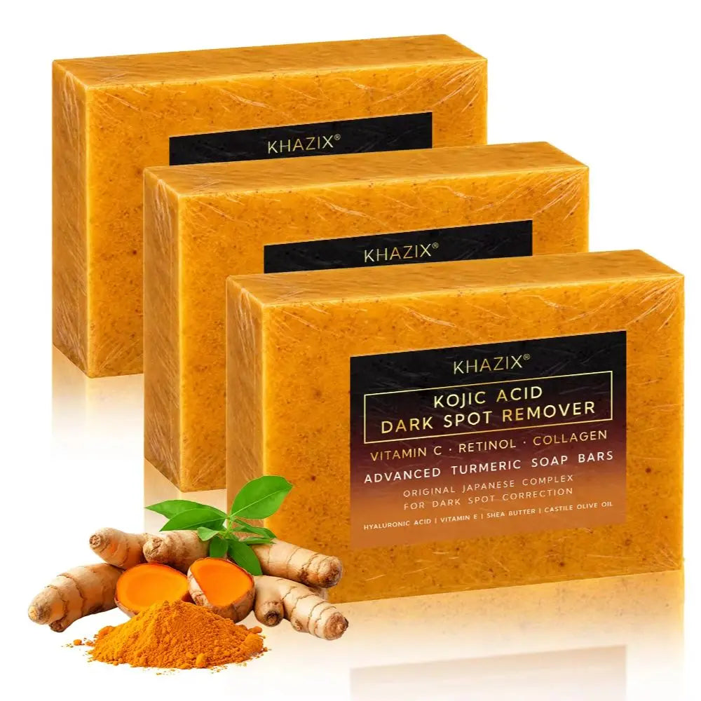 Turmeric Kojic Acid Face & Body Soap, Gentle Cleansing with Shea Butter, Retinol and Vitamin E