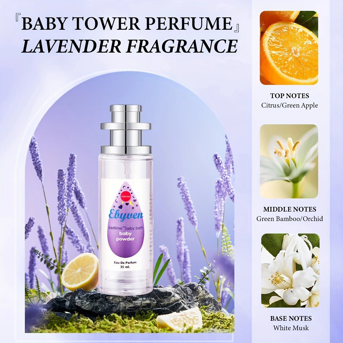 Perfume Water Light and Cozy Fragrance for Sensitive Skin Fresh Innocent Smell for Daily Use Unisex Soft Cologne Lasting 8 Hours