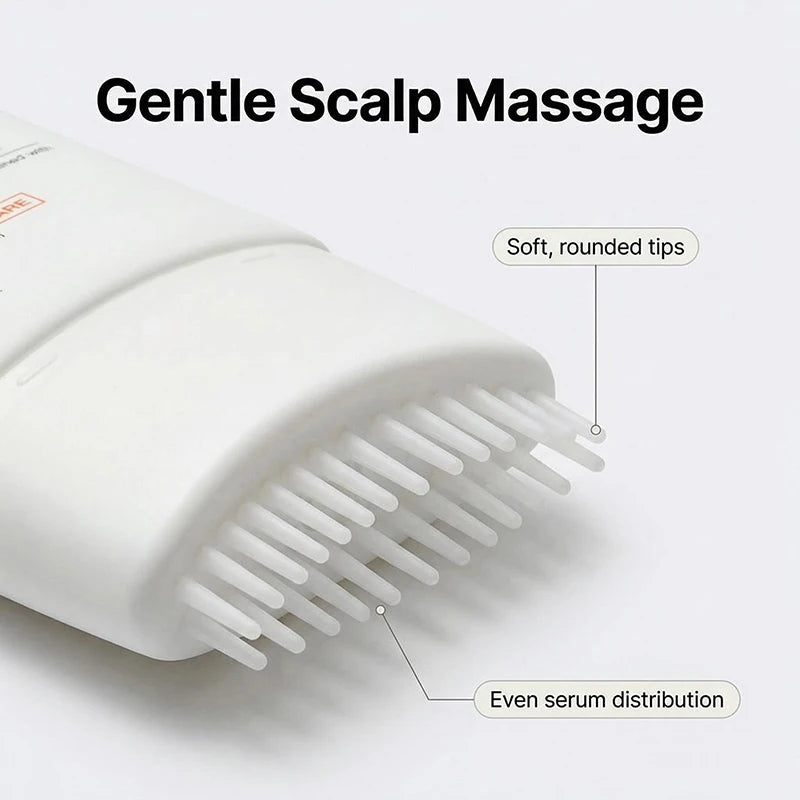 Hair Serum With Built-In Brush,Hair Nourishing Strengthening Essence,Improve Scalp Environment,Scalp Massager,Korean Hair Care