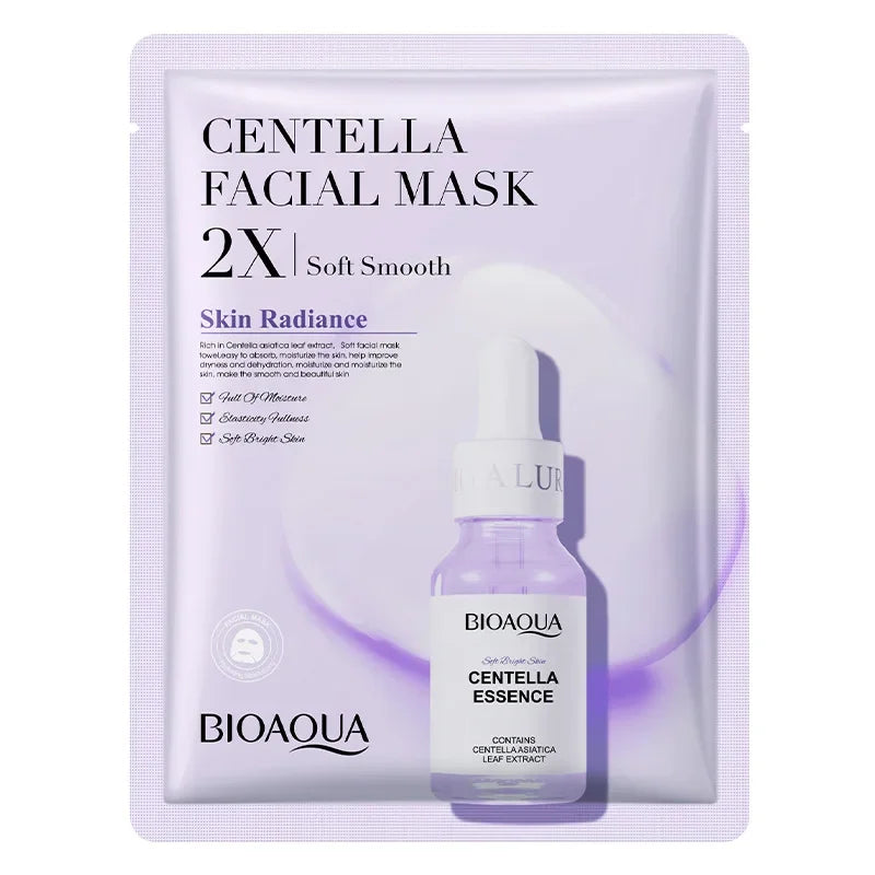 20pcs/5pcs Centella Collagen Face Mask VC Moisturizing Refreshing Sheet Masks Hyaluronic Acid  Facial Mask Skin Care Products