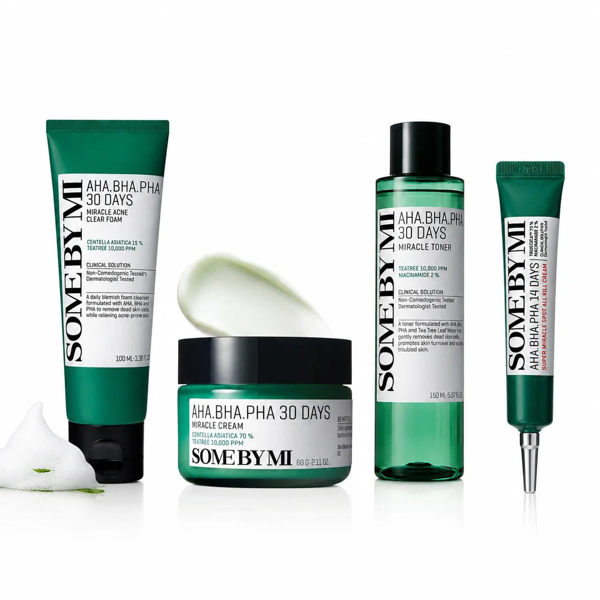 SOME BY MI Korean Skin Care - 30 Days Cream, Toner & Cleanser for All Skin Type Moisturizing, - princesszohal