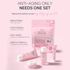 Sakura skin care sets with cleanser, serum, eye cream, facial cream, beauty products for women, travel skin care kit
